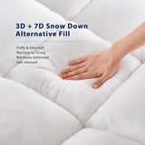 L'AGRATY Mattress Topper Full - Cooling Pillow Top Mattress Topper Full Size Extra Thick Plush Bed Topper Down Alternative Overfilled Soft Mattress Pad for Back Pain L'AGRATY
