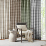 Madison Park Anaheim Cabin Plaid Curtain Window, Thermal Insulated Fleece Lining, Living Room Decor Room Darkening Drape for Bedroom, 1-Single Panel Pack, 50" x 84", Rod Pocket, Brown Madison Park