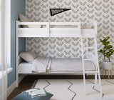 Storkcraft Long Horn Twin-Over-Twin Bunk Bed (White) - GREENGUARD Gold Certified, Converts to 2 individual twin beds Storkcraft