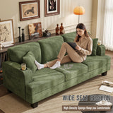 Homall Couch for Living Room, 83" Couches with Soft Deep Seats, Modern Sofa 3 Seater in Corduroy for Apartment, Bedroom (Green) Homall