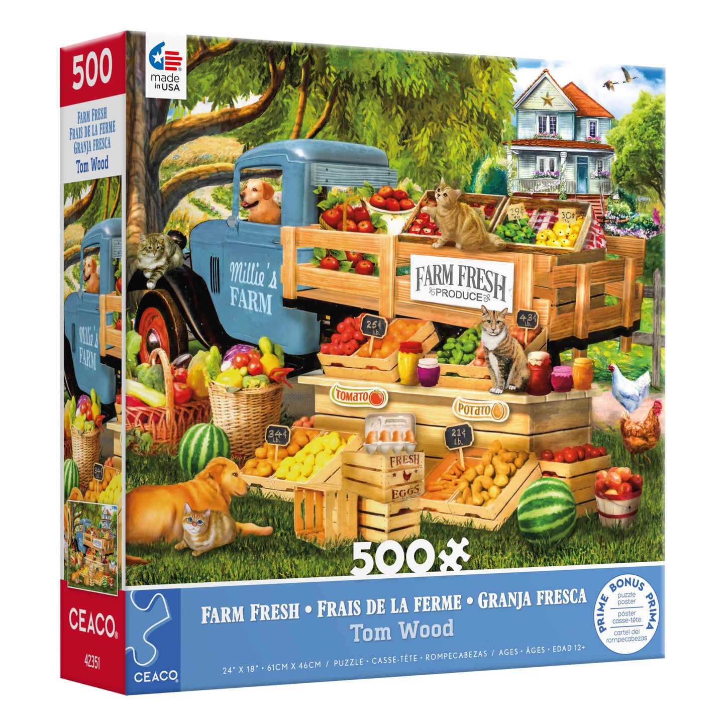 Ceaco - Land of The Free - Farm Fresh - 500 Piece Jigsaw Puzzle