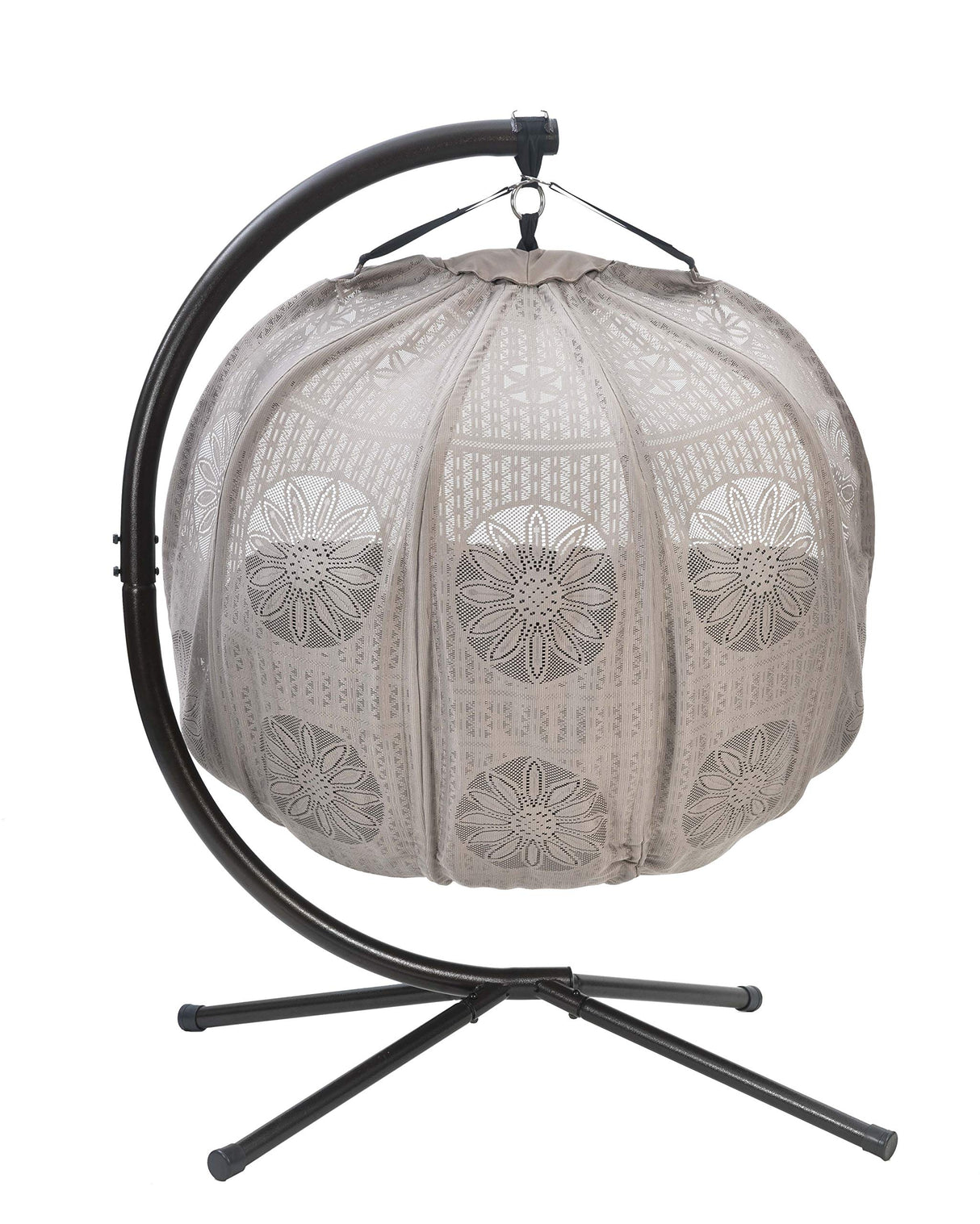 FlowerHouse Hanging Pumpkin Patio Chair Stand and Cover, Dreamcatcher Black Cushion FlowerHouse