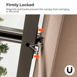 LAUSAINT HOME 10'x 13' Outdoor Retractable Pergola with Sun Shade Canopy, Heavy-Duty Aluminum Pergola, Patio Metal Shelter for Grill, Garden, Backyard, Brown LAUSAINT HOME