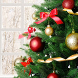 Karl home 8ft Green Artificial Christmas Tree, Classic Spruce Tree with Sturdy Metal Stand for Home, Office, Party Festival Holiday Decoration,1454 PVC Branch Karl home