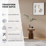POHARE Wood Slat Wall Panels, 2 Pack Accent Decorative Acoustic Wood Slats for Wall and Ceilings, Acoustic Panels for Interior Wall Décor on Felt Back Board, Oak, 8 x 1 ft POHARE