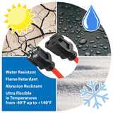 Clear Power 50 ft Outdoor Extension Cord 16/3 SJTW, 3-Prong Grounded Plug, Orange, Water & Weather Resistant, Flame Retardant, General Purpose Power Cord for Lawn & Garden, DCOC-0117-DC Clear Power