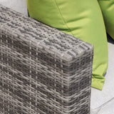 Super Patio Outdoor Patio Furniture Set, 5 Piece PE Wicker Rattan Outdoor Sectional, All-Weather Patio Conversation Set with Gray Cushions and Coffee Table, Steel Frame Super Patio