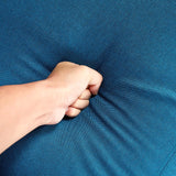 Topeakmart Fabric Recliner Sofa Push Back Recliner Chair Adjustable Modern Single Reclining Chair Upholstered Sofa with Pocket Spring Living Room Bedroom Home Theater Blue Topeakmart