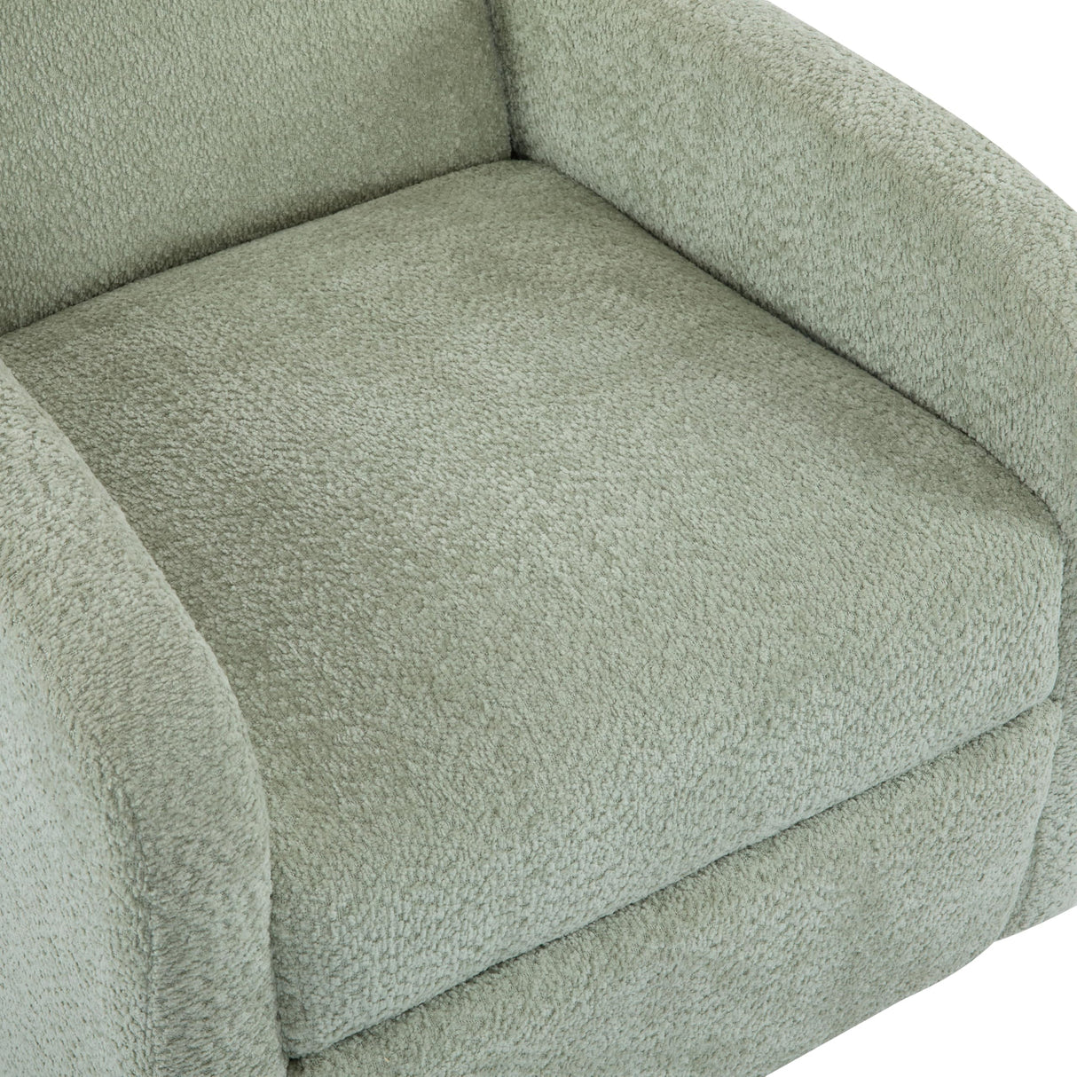 Christopher Knight Home Sidney Boucle Fabric Upholstered 360° Swivel Chair, Push-Back Recliner, Solid Wood Glider Recliner with Rotation, Living Room Lounge Chair, Adjustable Backrest, Greyish Green Christopher Knight Home