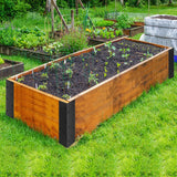 WLLEYAY Set of 8 Raised Garden Bed Corner Brackets with Wood Screws for 20"-24" Bed, Rust Resistant Raised Bed Corners Metal Connectors 11" x 3" x 3" for Vegetable Planter Garden WLLEYAY