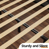 LIKIMIO Platform Queen Size Bed Frame, Farmhouse Bed Frames with Lift Up Storage, Wooden Slats, Sturdy and No Noise, Easy Assembly, Charcoal Grey LIKIMIO