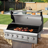 Brand-Man Propane Gas Grill, 40-Inch 6-Burner Built-In Head BBQ Island Outdoor Kitchen, Natural Gas Convertible, Heavy Duty 304 Stainless Steel, 60,000BTUs BRANDMAN GRILLS SINCE 1987