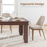 Farmhouse Dining Table for 6~8 People, 70.87" Long Rectangle Dining Table, Wood Kitchen Table with Sturdy Table Leg, Dinner Table, Dining Room Table for Kitchen, Dining Room-Brown GarveeHome