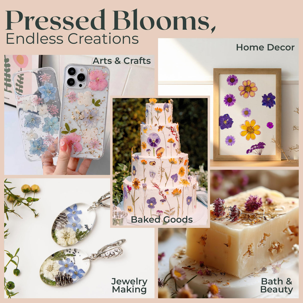 Extra Large Flower Press Kit | 11"x11" 10 Layers Wooden Pressing Boards, Tools & Bag | Crafting Kits for Adults & Kids | DIY Pressed Flower Plant Preservation Kit | Bouquet Preservation | Great Gift Greta Grace Co.