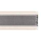 DII Dobby Stripe Woven Table Runner, 13x72 (13x77.5, Fringe Included), Mineral Gray DII