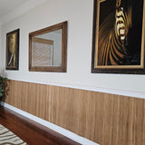 amaZulu Inc. Natural Bamboo Paneling - Flexible Wall Cladding Panels for Living Room Decor, Ceiling Tiles, and Outdoor Kitchens - Renewable Resource, Home Decor, 32 sq ft Coverage, Caramel amaZulu Inc.