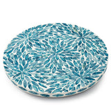 CLAYNIX Lazy Susan for Table Mother of Pearl Turntable Organizer, Wood Round Spinning Tray Rotating for Kitchen, Cabinet, Counter Spice Pantry (D 12.5 in) CLAYNIX