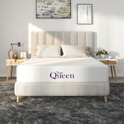 NapQueen 8 Inch Full Size Mattress, Bamboo Charcoal Memory Foam Mattress, Bed in a Box