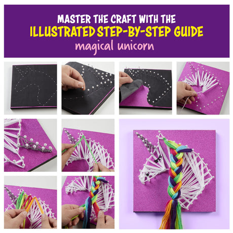 Dan&Darci String Art Craft Kit for Kids - Girls Birthday Gifts for Ages 12 Year Old - Crafts Kits for Girl Age 10,11,12 - DIY Unicorn & Star Toys Gift for Boys - Arts Present Dan&Darci