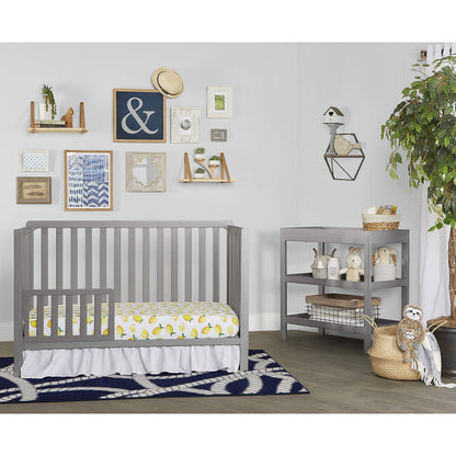 Dream On Me Ridgefield 5-in-1 Convertible Crib in Storm Grey, Greenguard Gold Certified - WoodArtSupply