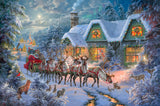 Ledgebay DIY Paint by Numbers Kit for Adults Unframed Canvas: Beginner to Advanced Paint by Numbers Kit Kits Include Acrylic Paint set 4 Brushes & Tabletop Easel - (Christmas Magic 16" x 20" Unframed) Ledgebay