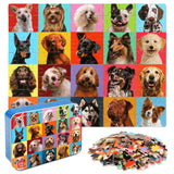 LELEMON Puzzles for Kids Ages 4-6,Dog Puzzle 100 Piece Puzzles for Kids Ages 4-8 in a Metal Box, Educational Kids Puzzles Jigsaw Puzzles 100 Piece Puzzle Games Puzzle Toys for Girls and Boys LELEMON