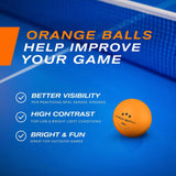 PRO SPIN Ping Pong Balls - Orange 3-Star Training Table Tennis Balls (Pack of 60) | High-Performance 40+ ABS Training Balls | Ultimate Durability for Indoor/Outdoor Ping Pong Tables PRO SPIN