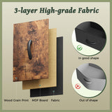 Huuger 9 Drawer Dresser, 47 Inch Dresser TV Stand for 50, 55 Inch TV, Entertainment Center with Drawers, Fabric Dresser Chest of Drawer for Bedroom, Closet, Rustic Brown Huuger