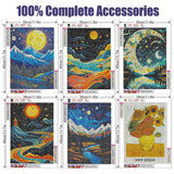 ARPADAMO 6 Pack Diamond Art Kits for Adults,5D Landscape Diamond Painting DIY Diamond Art Abstract Diamond Painting Kit for Adult,Round Full Drill Diamonds, Diamond Kit for Home Decor-12x16inch ARPADAMO