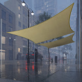 Royal Shade 14' x 14' Beige Square Waterproof Sun Shade Sail Canopy Awning, UPF50+ 98% UV Blockage & Water Resistant rsTADS14, Outdoor Backyard Patio Garden Carport (We Make Custom Size) Royal Shade