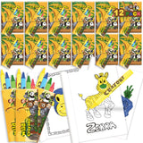 ArtCreativity 12 Pack Zoo Animal Mini Coloring Books for Kids with 12 Crayon Packs – Jungle Safari Party Favors, Wild One Birthday goodie bags stuffers, Classroom Prizes, Activity Set for Toddlers ArtCreativity