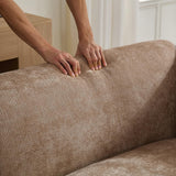 YOPENG 82" Modern Sofa 3-Seater Upholstered Couch with Metal Legs, Luxury Comfy Tuxedo Sofas, Soft Boucle Loveseat Minimalist Curved Couches for Living Room Bedroom Home Office Apartment, Camel YOPENG