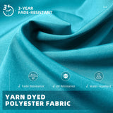 PURPLE LEAF 9' X 11.5' Patio Umbrella Outdoor Cantilever Rectangle Umbrella Aluminum Offset Umbrella with 360-degree Rotation for Garden Deck Pool Patio, Turquoise Blue PURPLE LEAF