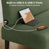 Yaheetech Small Mini Sofa Couch Armless Loveseat Futon for Bedroom, Corduroy Fabric & Easy Assembly, for Small Spaces Living Room,Dorm,Office,Apartment, Green Yaheetech