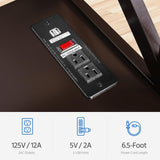 Yaheetech Console Table with Power Outlet, 3 Tier Narrow Sofa Couch Table with Storage Shelves, Wood Entryway Table Side Table for Living Room, Hallway, Entrance, Bedroom, Espresso Yaheetech