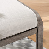 HAPPATIO 5 Piece Aluminum Outdoor Patio Furniture Set, Patio Chairs with Ottomans and Side Table, Balcony Furniture, Patio Conversation Set for Porch Garden (Gray) HAPPATIO