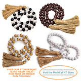 Wooden Bead Garland Decor, Wood Beads Garland Decorative Beads, Wooden Beads Garland, Wood Bead Garland Farmhouse, Wood Bead Garland Tassels, Boho Tassel Garland Beads Decor Beads Wooden Garland Beads MAINEVENT