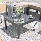 Kullavik Patio Furniture Set,7 Pieces Metal Modern Outdoor Furniture,Outdoor Sectional Sofa w/5.1" Cushions and Coffee Table for Patio,Backyard，Sand Kullavik