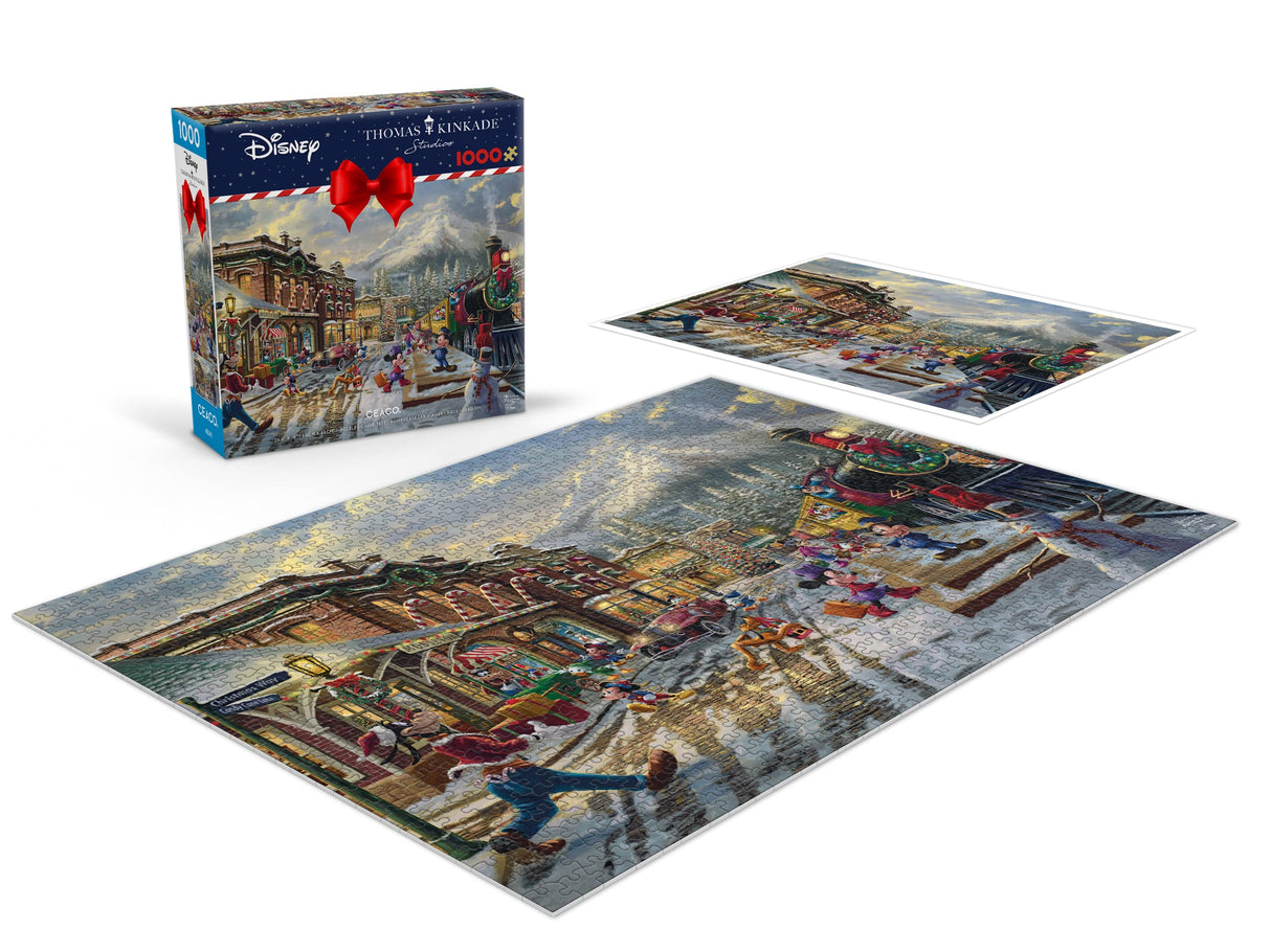 Ceaco - Thomas Kinkade - Disney - Holiday - Candy Cane Express - 1000 Piece Jigsaw Puzzle Ceaco