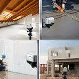ENVENTOR Green Laser Level, 164FT USB Rechargeable Li-ion Battery 360° Self Leveling Laser Level for Wall Picture Hanging, Waterproof Cross Line Laser Tool Outdoor with Pulse Mode, Magnetic Base Enventor