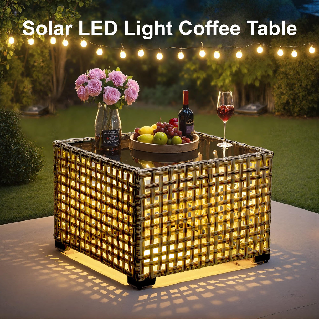 OOBOLT Outdoor Patio Furniture Sets,11 PCS Patio Conversation Set Outside Rattan Sectional Sofa with 54 in Fire Pit Table Wicker Rocking Chair Coffee Table Fit Backyard Porch Garden Poolside Balcony OOBOLT