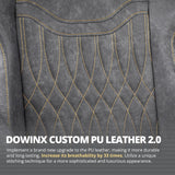 Dowinx Gaming Chair Breathable PU Leather Gamer Chair with Pocket Spring Cushion, Ergonomic Computer Chair with Massage Lumbar Support,Adjustable Swivel Task Chair with Footrest(Gray) Dowinx