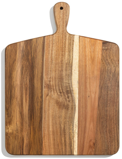 Acacia Wood Cutting Board and Chopping Board with Handle for Meat, Cheese Board, Vegetables, Bread, and Charcuterie - Decorative Wooden Serving Board - WoodArtSupply