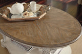 Signature Design by Ashley Realyn Casual Cottage Coffee Table, Antique White & Brown Signature Design by Ashley