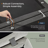 SONGMICS HOME Modular Sectional Sofa, Convertible 7-Seat U-Shaped Couch with Ottoman, Deep Seat, Sectional Couches for Living Room, Slate Gray ULCS065G01 SONGMICS HOME