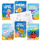ANGOLIO 24Pcs Ocean Animals Coloring Books Bulk for Kids Mini DIY Art Drawing Book Set for Shark Seahorse Jellyfish Under The Sea Animal Theme Kindergarten School Classroom Rewards Goodie Bag Filler ANGOLIO