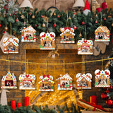 28 Pack Christmas Picture Frame Craft Kits for Kids, Xmas DIY Gingerbread House Candy Photo Craft Christmas Hanging Frame Ornaments for Xmas Tree Holiday Art Decorations Home Class Game Activities GuassLee