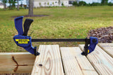 IRWIN QUICK-GRIP Bar Clamp, One-Handed Clamp/Spreader, 24-Inch (1964720), Blue IRWIN