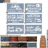 Camping Wood Signs With Name Address, Personalized Camp Wooden Sign Board for Camper Rv Trailer Accessories, Customized Home Wall Decor Farmhouse Plaque, Christmas Gift C1 People People