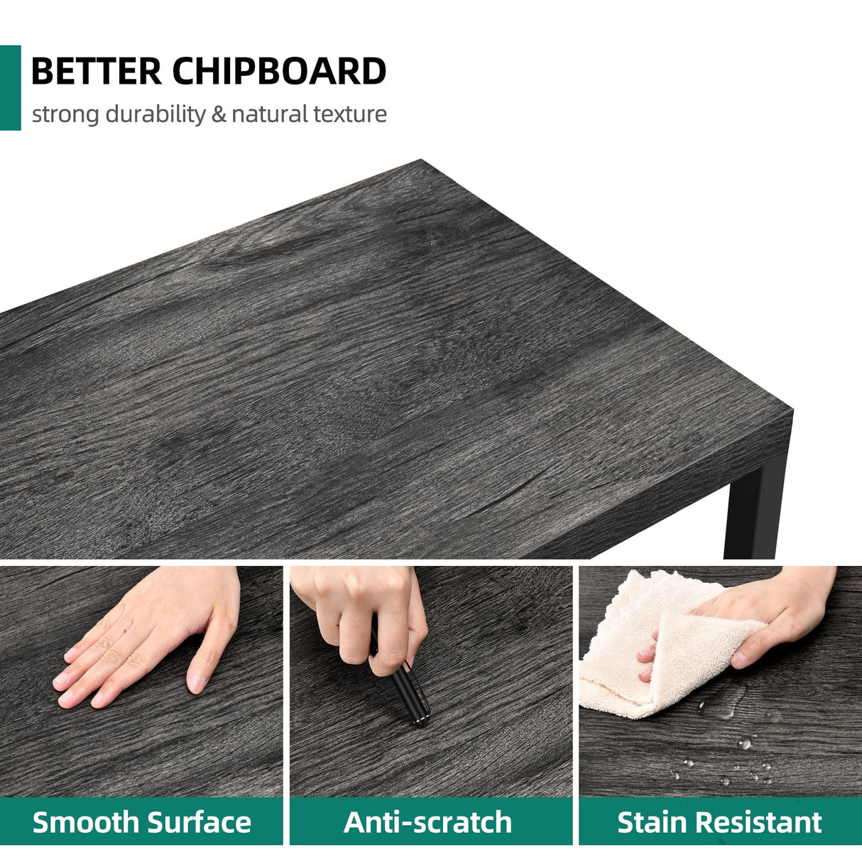 YITAHOME 5-Tier Industrial Corner Bookshelf in Charcoal Gray and Black YITAHOME